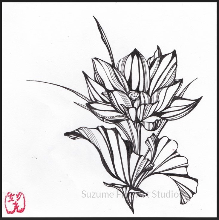 Home hasu ni (lotus in bloom)